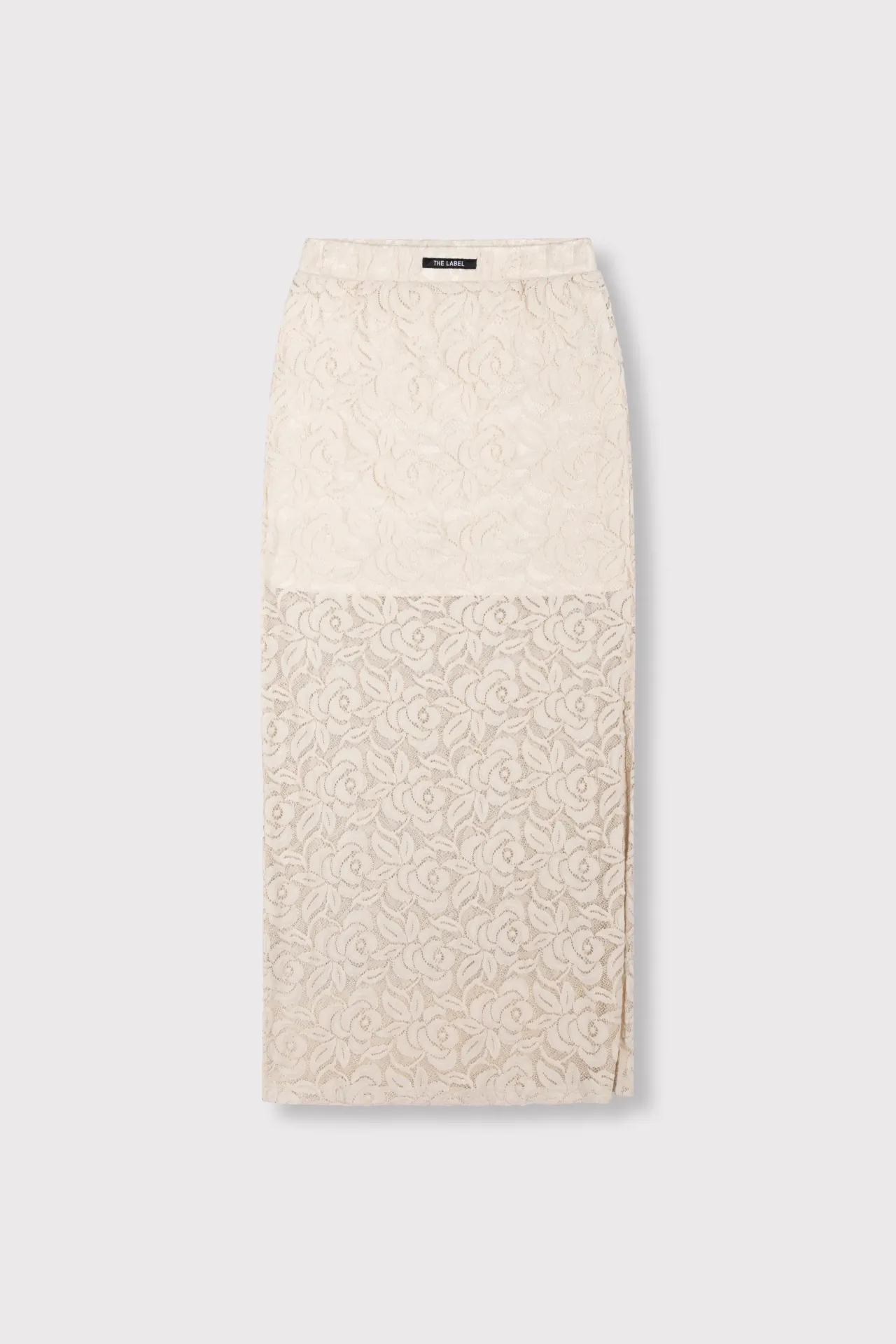 Ladies woven lace maxi skirt cream