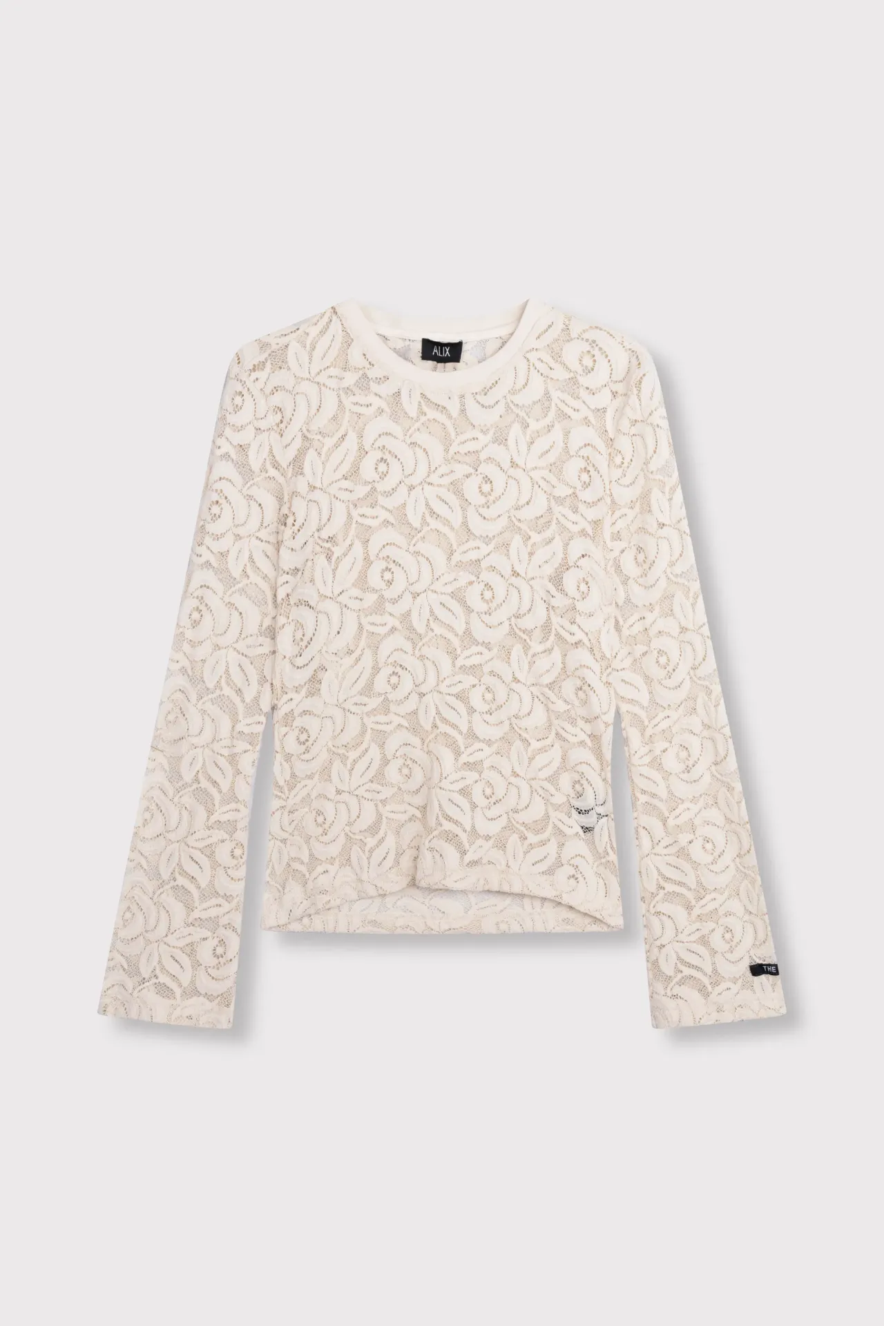 Ladies wolven lace top cream (XS)