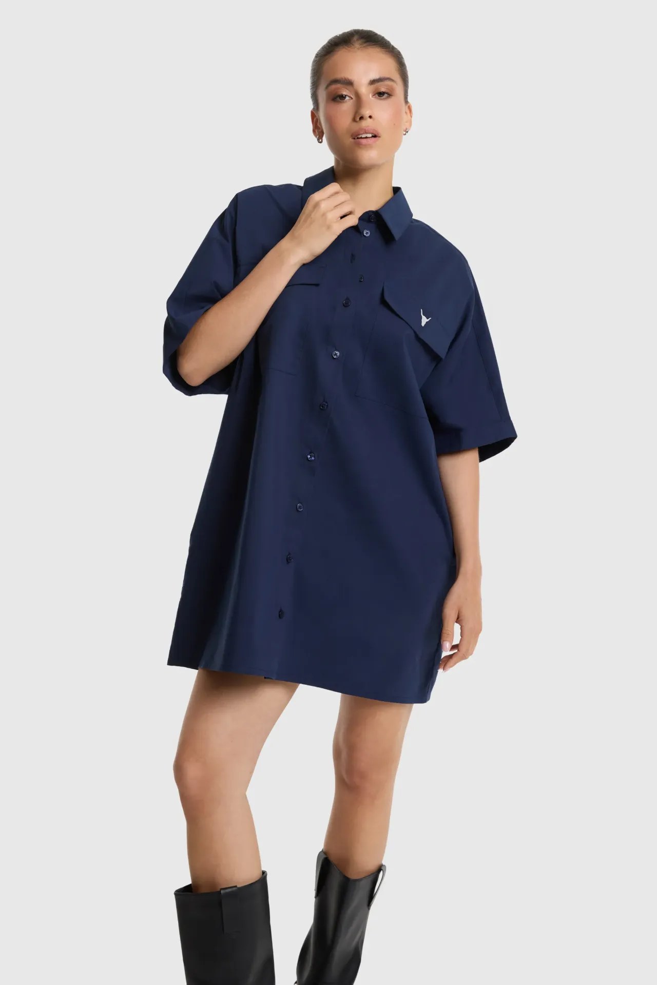 Woven Blouse Dress Clean Poplin (XS/S)