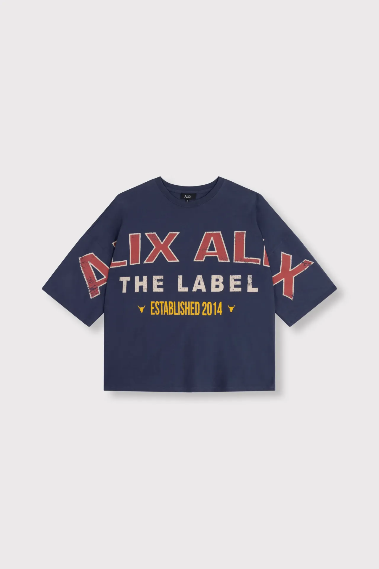 Knitted Big Alix Tshirt Navy Washed
