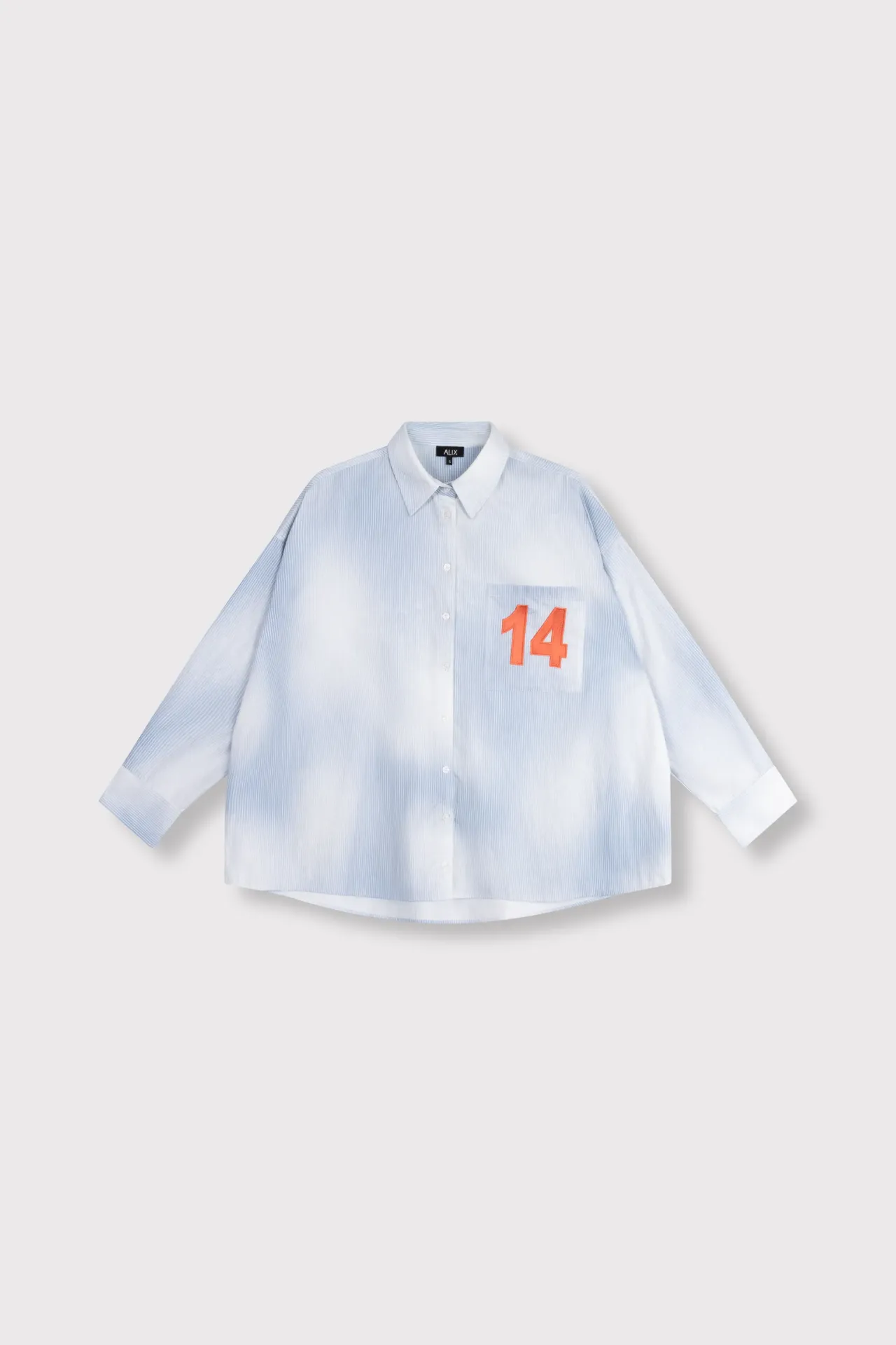 Woven Faded Stripe Blouse Soft Blue (XS)