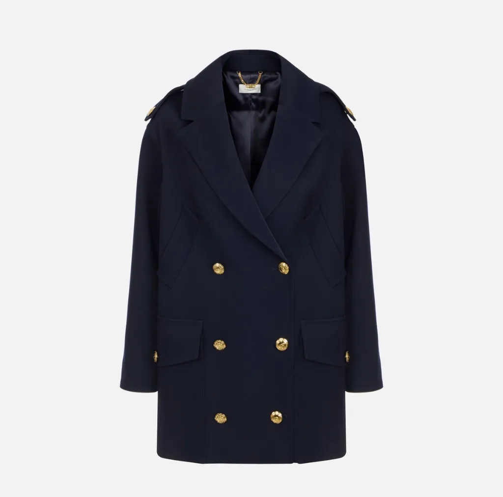 CP00766E2 H88 Womans Coat Blu Notte