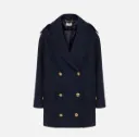 CP00766E2 H88 Womans Coat Blu Notte