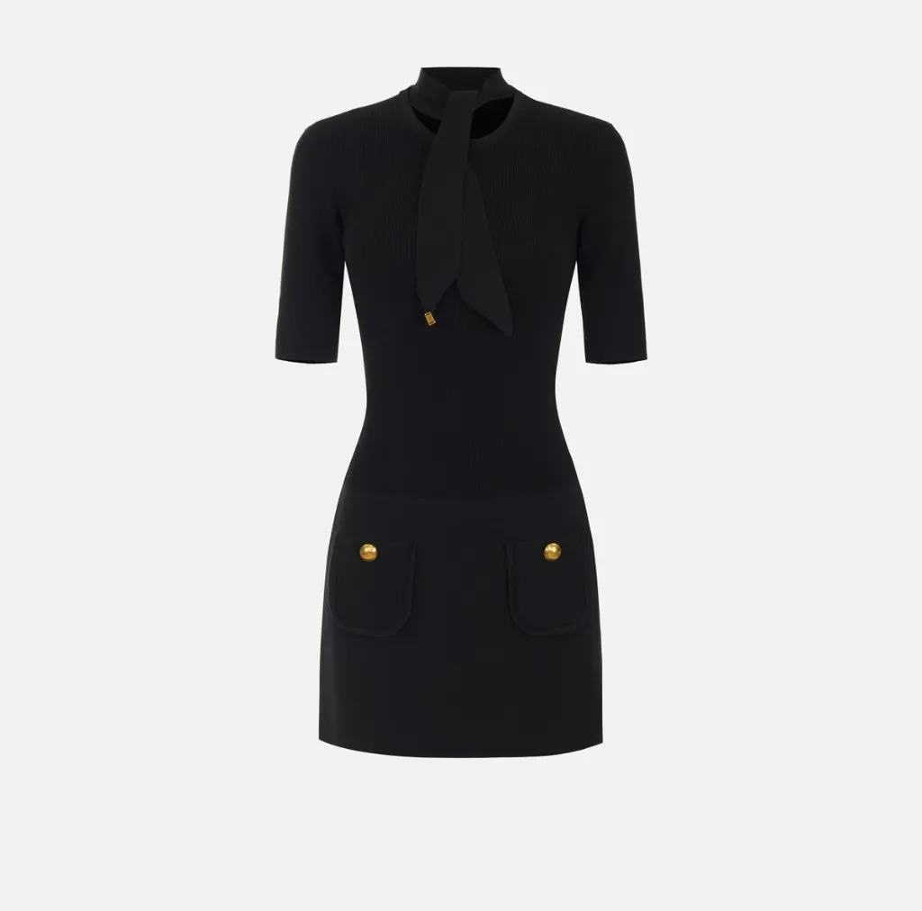 AM04S66E2 Knitted Dress Nero (42)