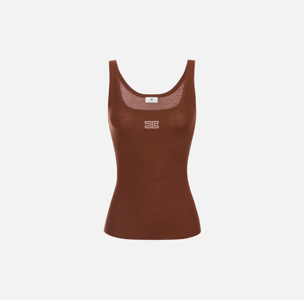 TK03B66E2 Knitted Top Sigaro Brown (40)