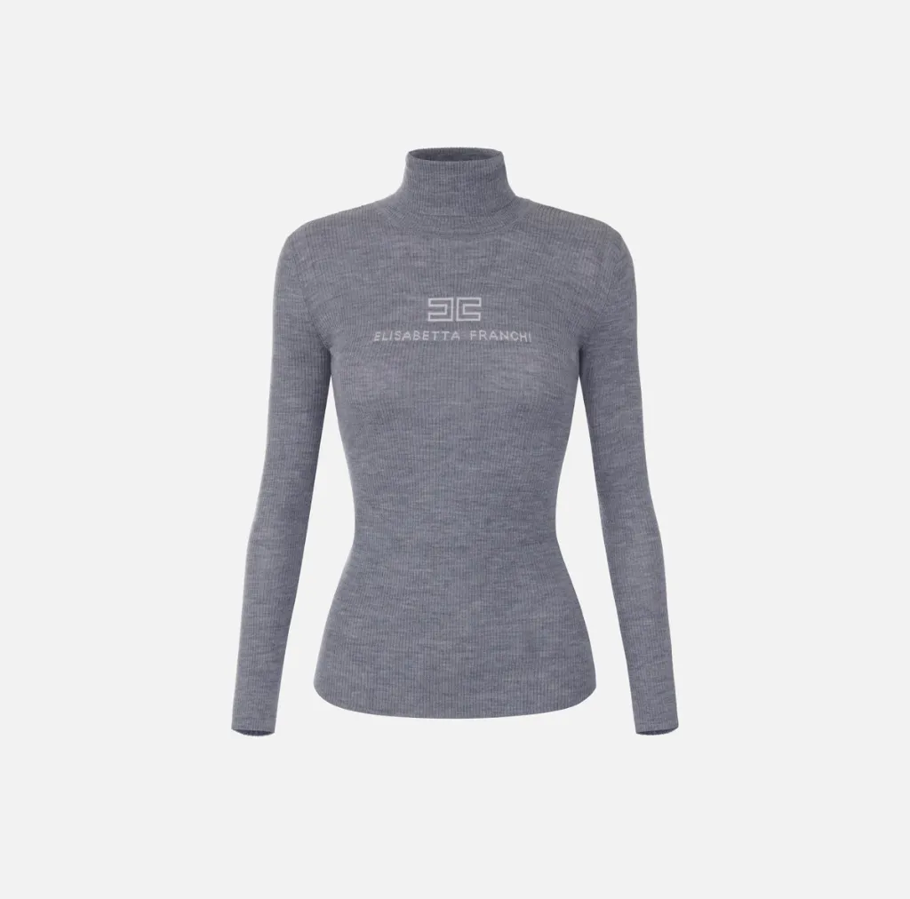 MK18B66E2 G41 Woman's Knitted Sweater Grigio (IT40)