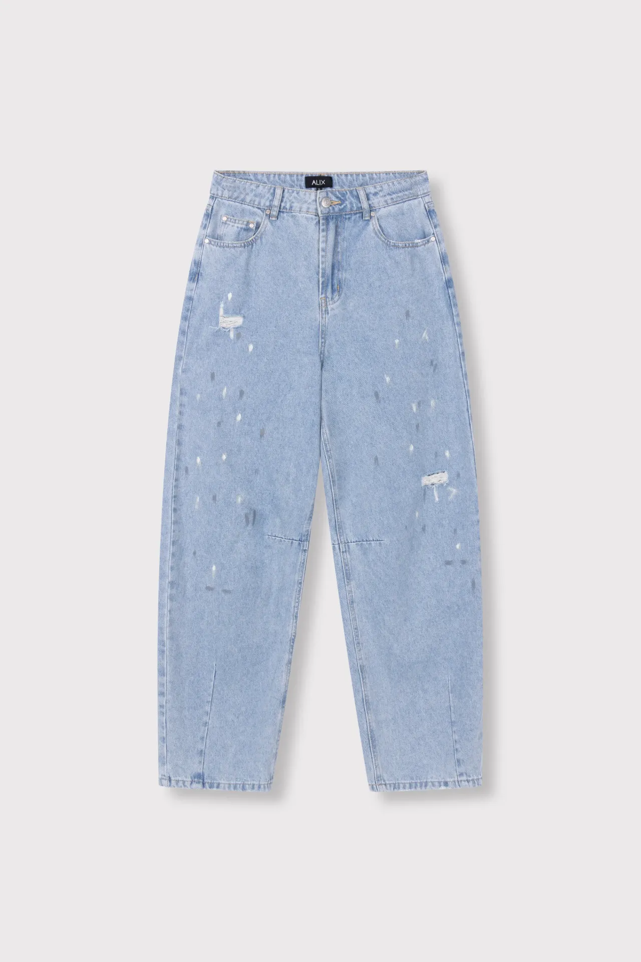 Painted Spot Light Blue Denim Jeans (XS)