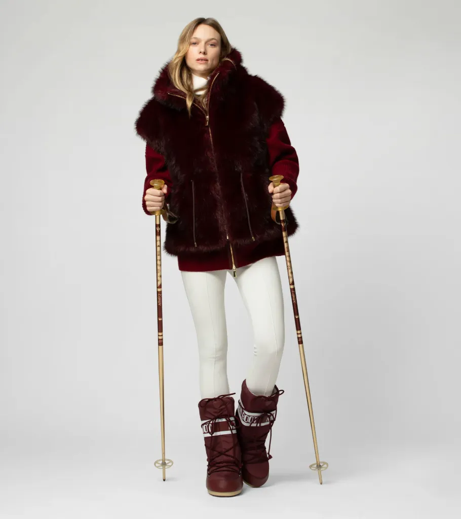 VESTE ZIPPE  FUREVER Bordeaux