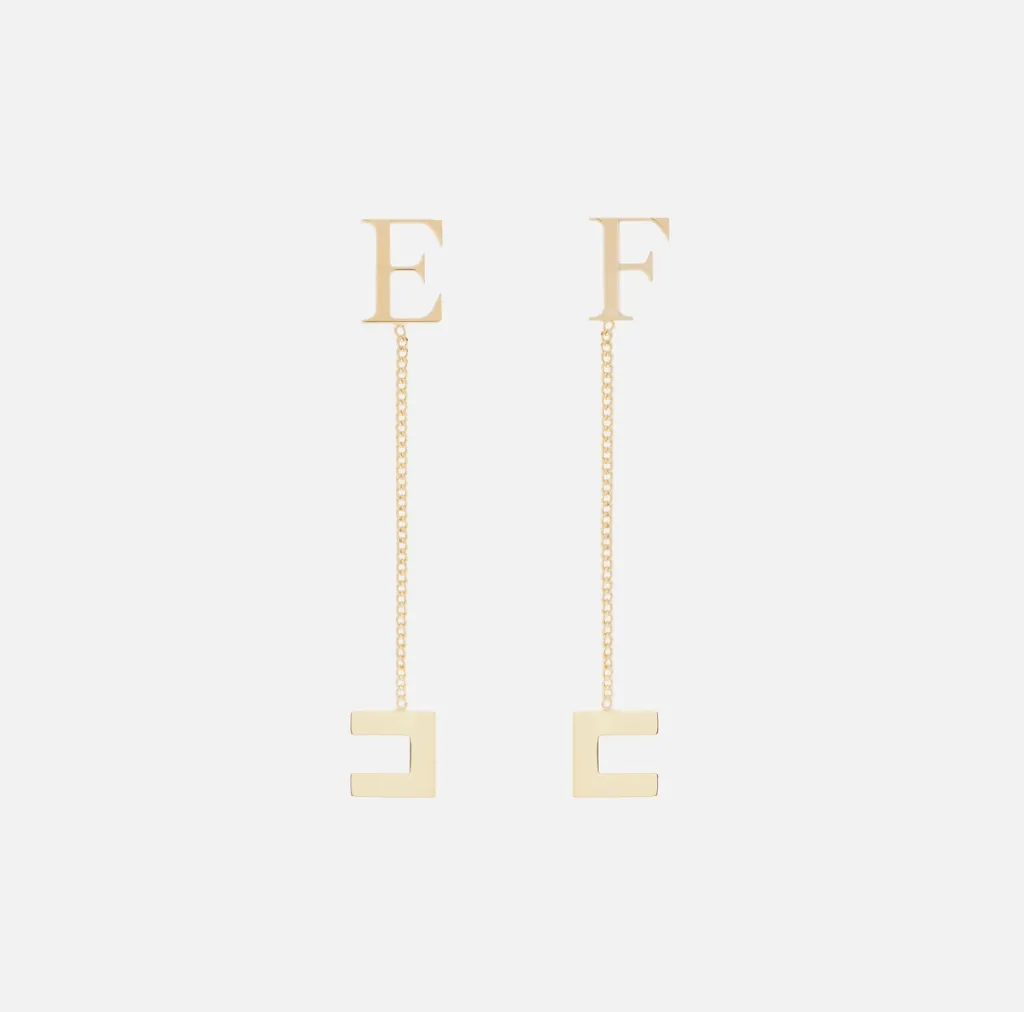 OR54A67E2 Earrings Long Oro Gold E-F