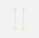 OR54A67E2 Earrings Long Oro Gold E-F