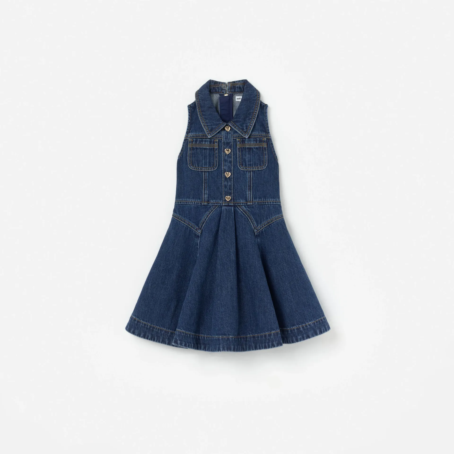 DENIM COLLARED DRESS