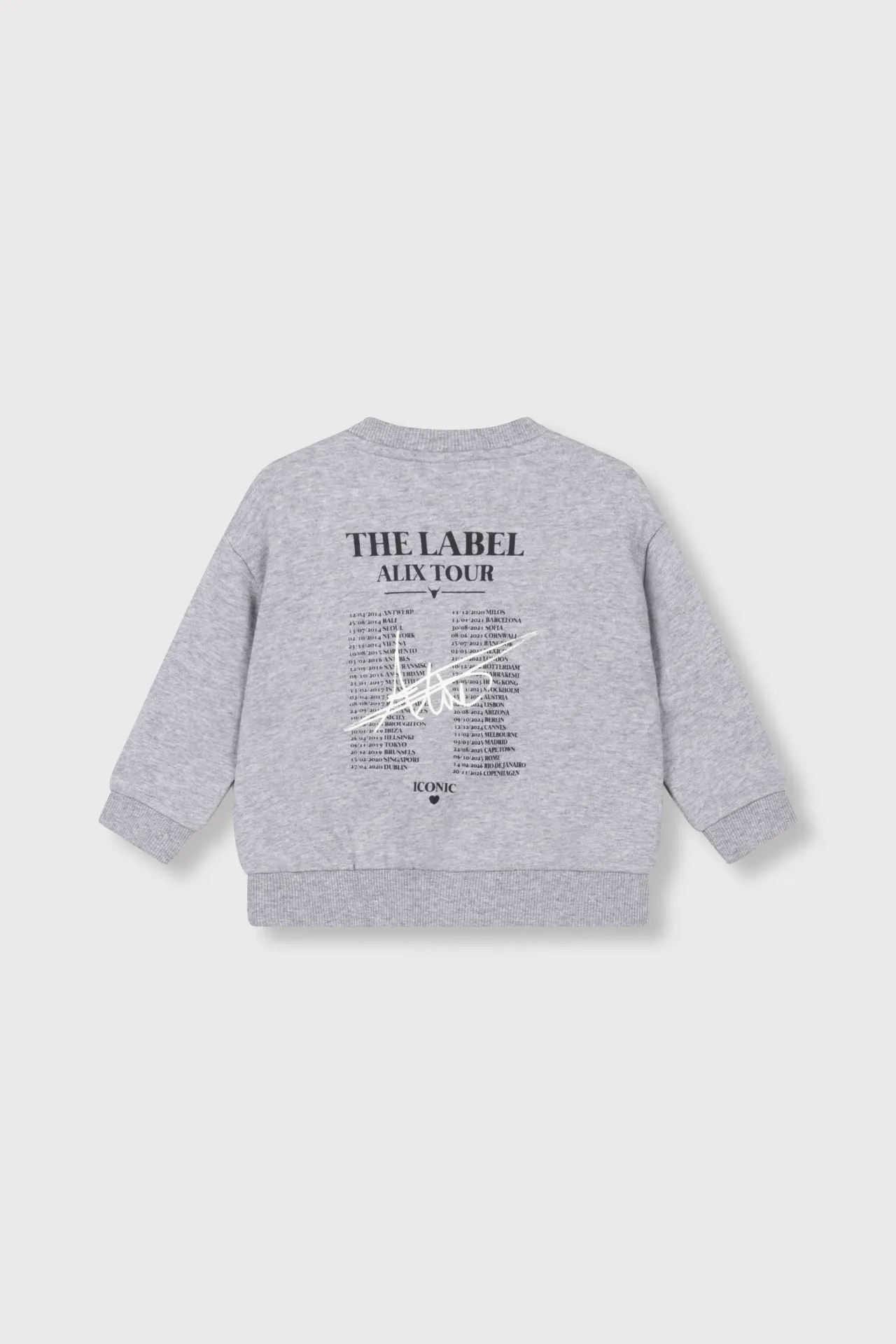 knitted world tour sweather grey