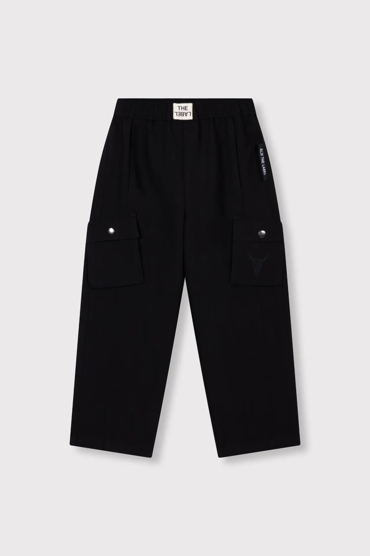 cargo barrel pants black