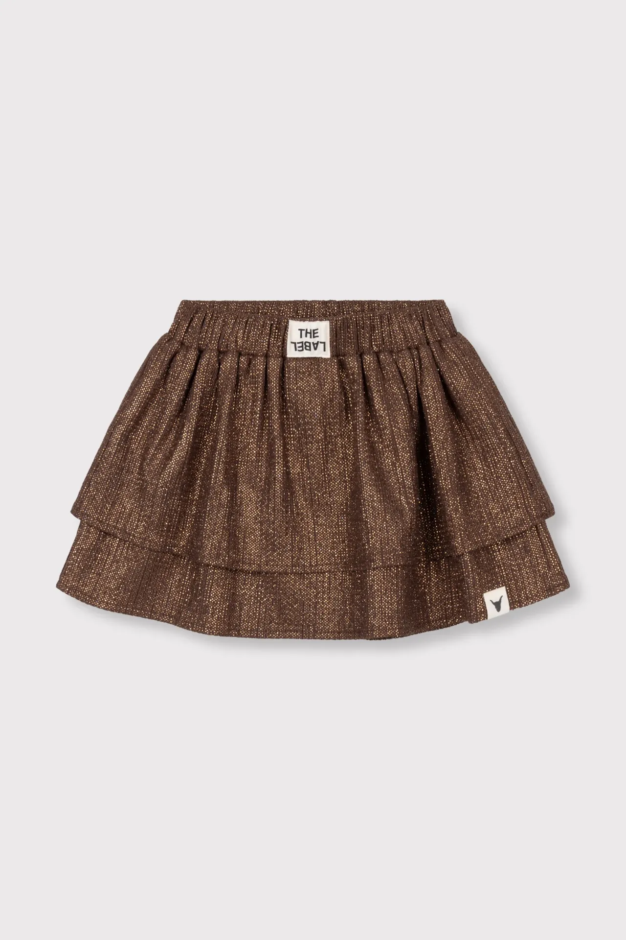 knitted shiny skirt brown (98)