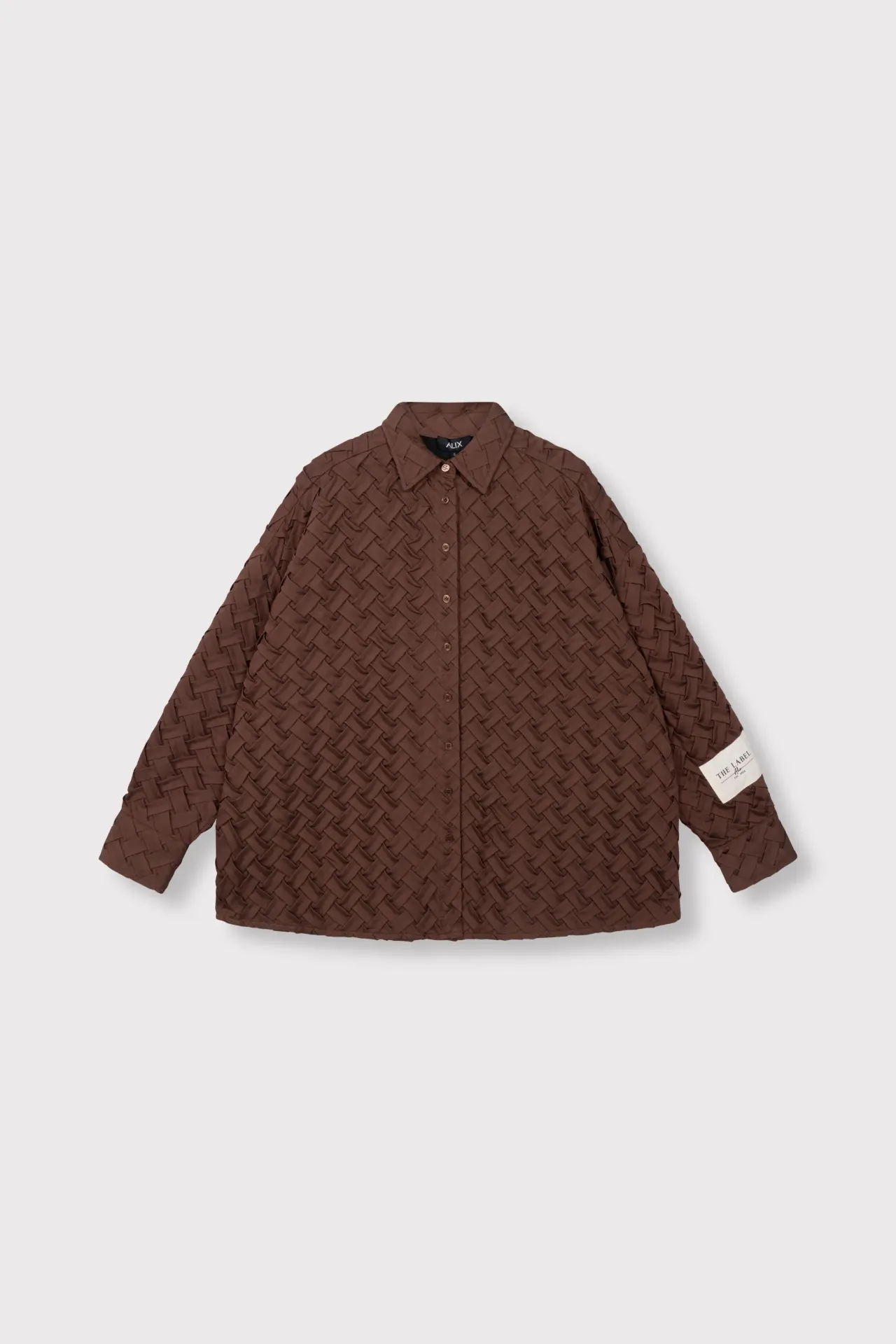 Woven Pleated Blouse  Warm Brown (XS)