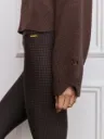 Classic Leggings High Waistband | Pied De Poule Dusk Brown