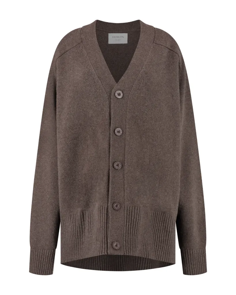 Florence Boyfriend Cardigan Cacao Melange