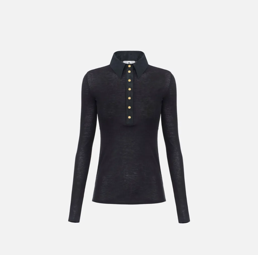 MD12B67E2 Women's Polo Nero (IT40)