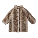 Mila Jacket Soft Taupe Striped Teddy
