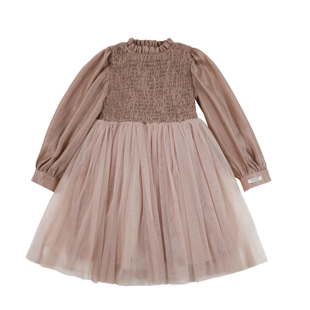 Janice Dress Rose Brown