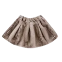 Isabelle Skirt Soft Taupe Striped Teddy