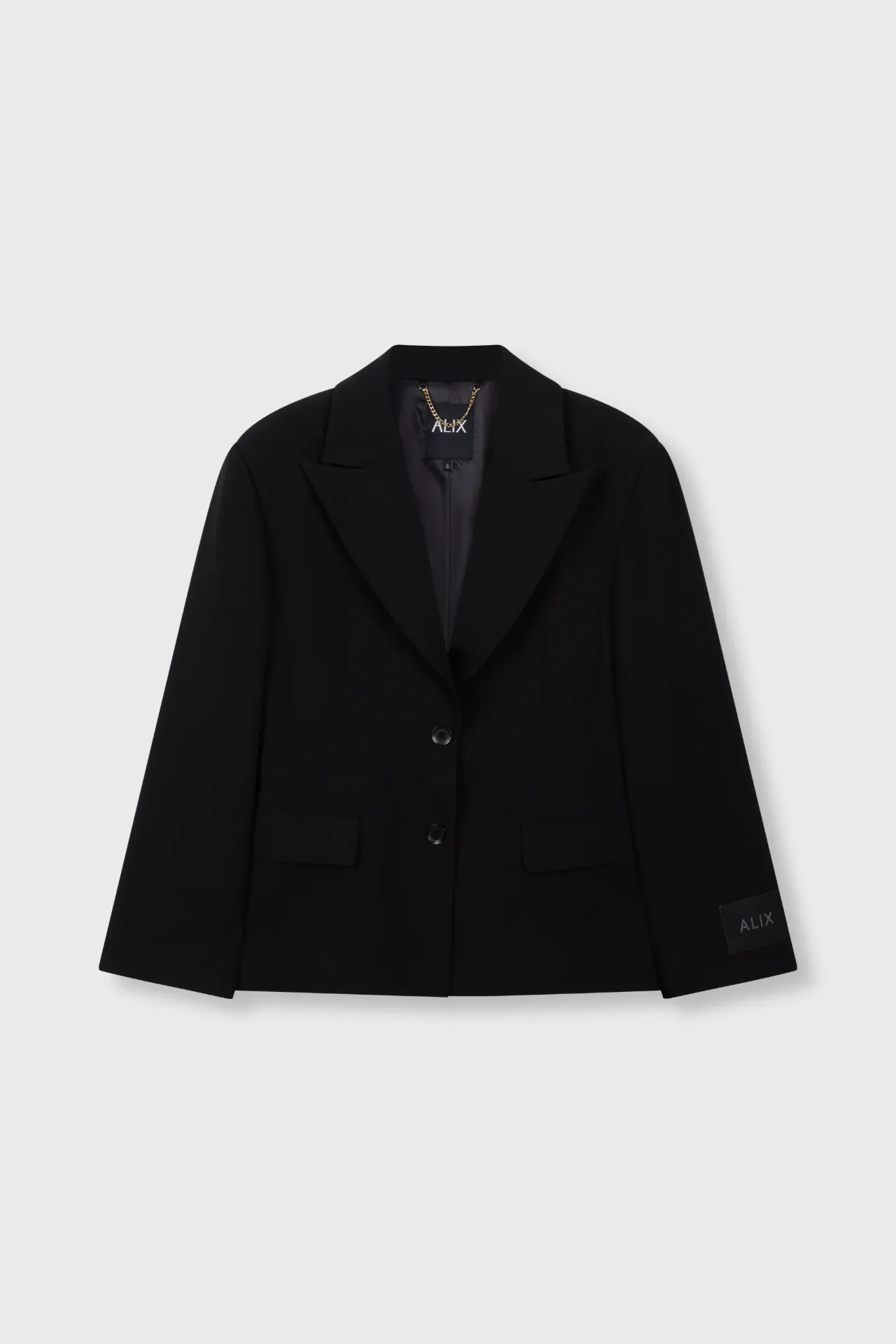 Woven Fitted Blazer Black
