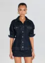 Jeannie Denim Shirt In Indigo Rinse