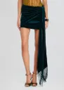 Imperia Velvet Skirt in Sarcelle