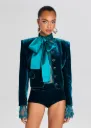 Alto Velvet Jacket In Sarcelle