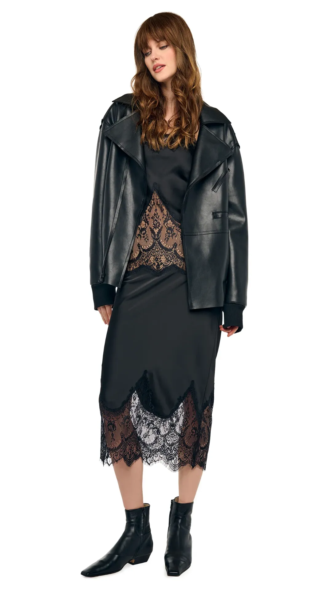 Oversized Moto Jacket Black