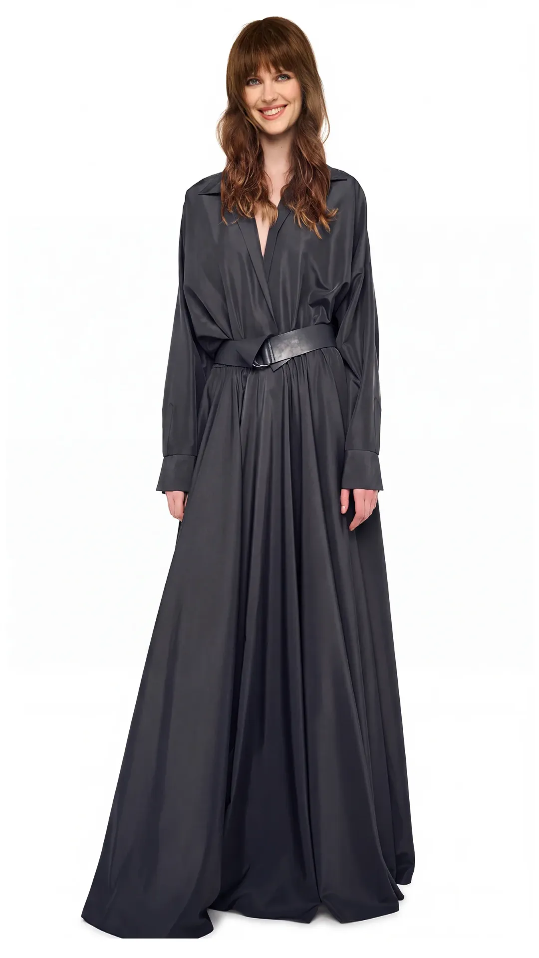 Oversized Nk Shirt Flared Gown
